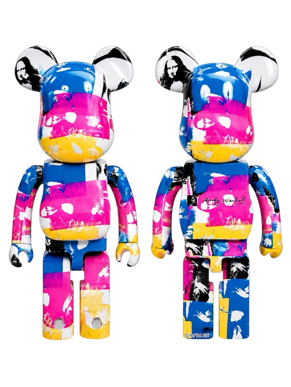 DCON 2019 ANDY WARHOL MONA LISA COLOURED 1000% BEARBRICK - BRAND NEW